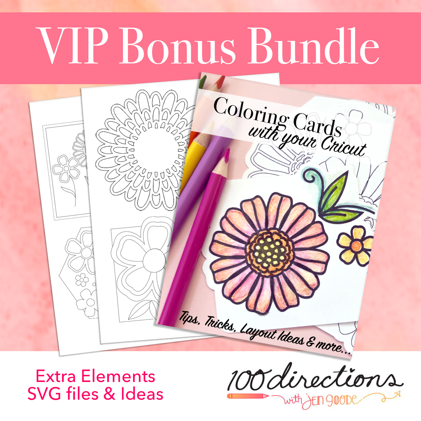 eBook & SVG Bundle: Making Mini Coloring Cards with Cricut