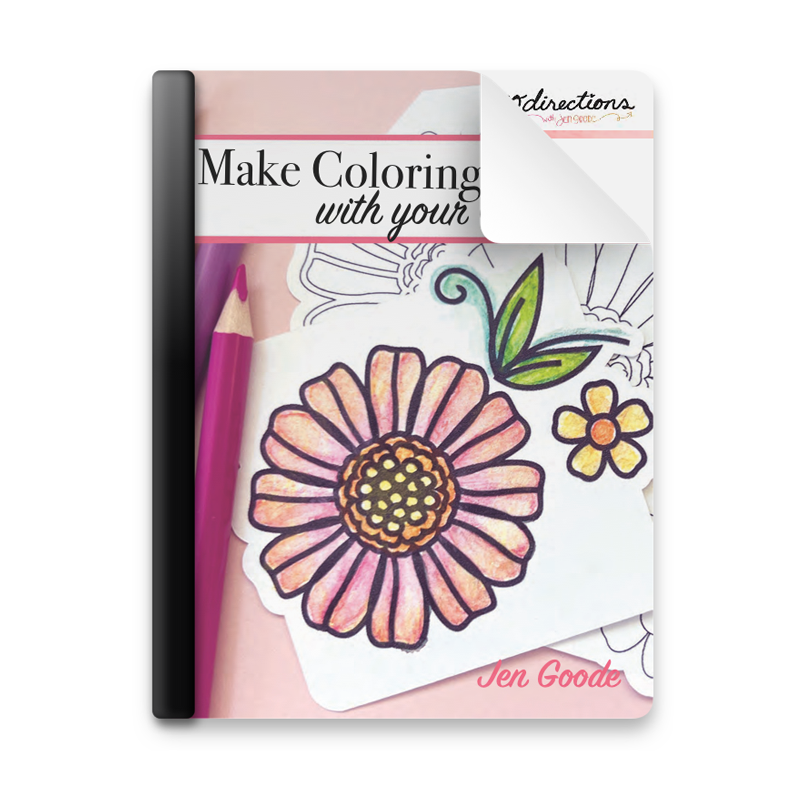 eBook & SVG Bundle: Making Mini Coloring Cards with Cricut