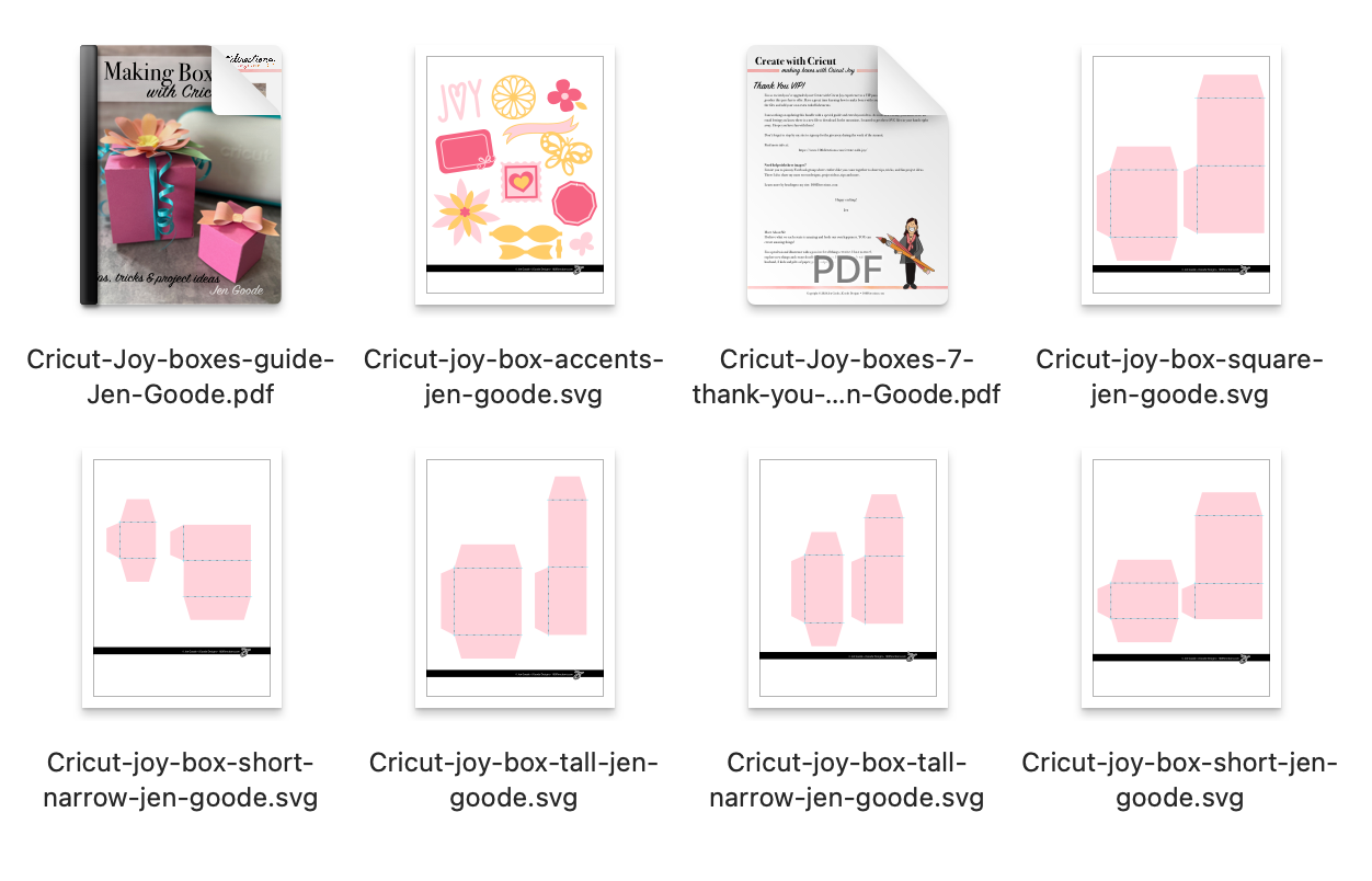 eBook & SVG Bundle: Making Boxes with Cricut Joy