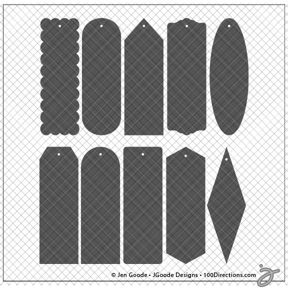 Bookmark templates SVG cut file
