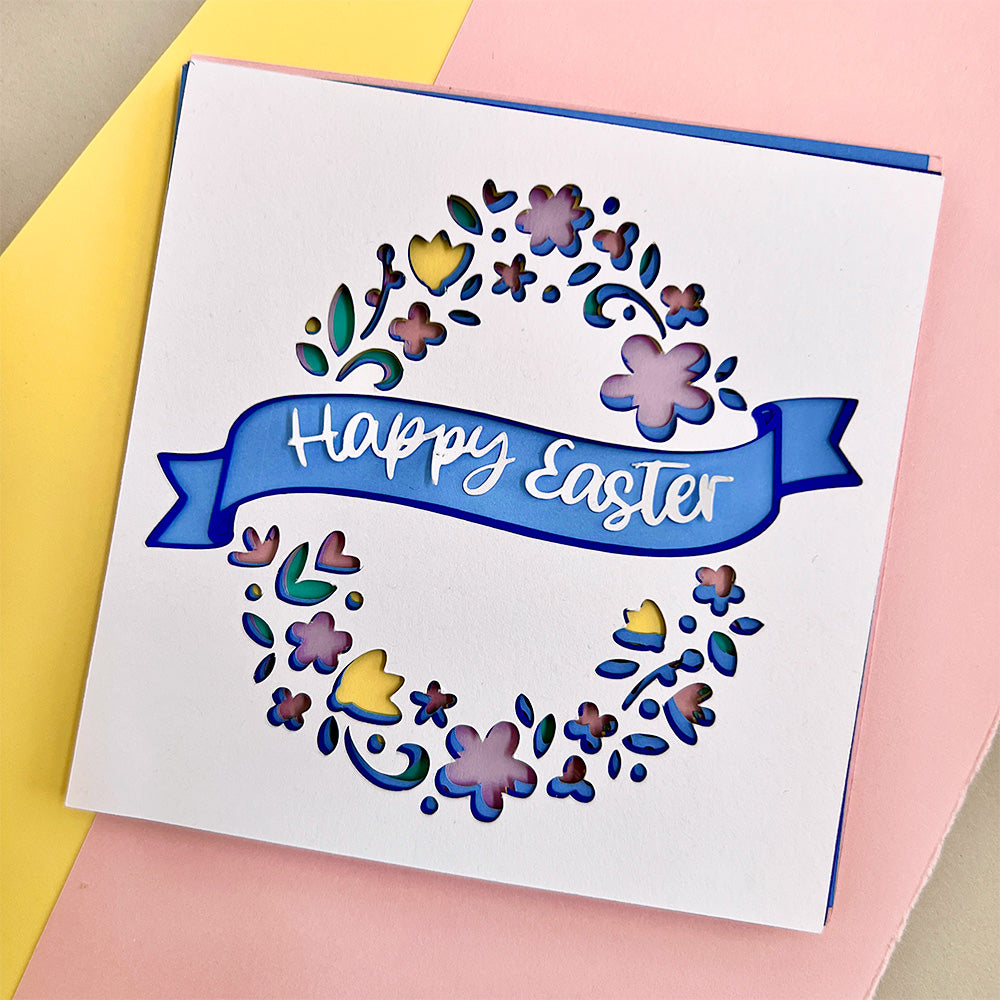 Floral Easter Egg - Dimensional Multi-layered SVG Cut File