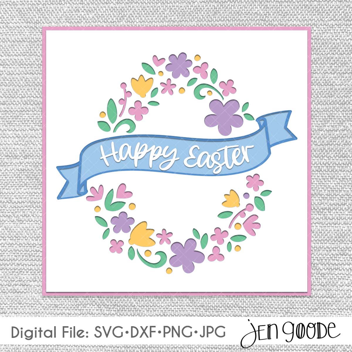 Floral Easter Egg - Dimensional Multi-layered SVG Cut File