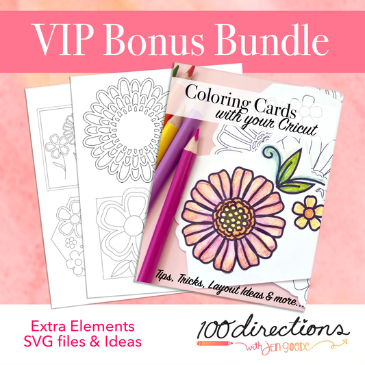 eBook & SVG Bundle: Making Mini Coloring Cards with Cricut