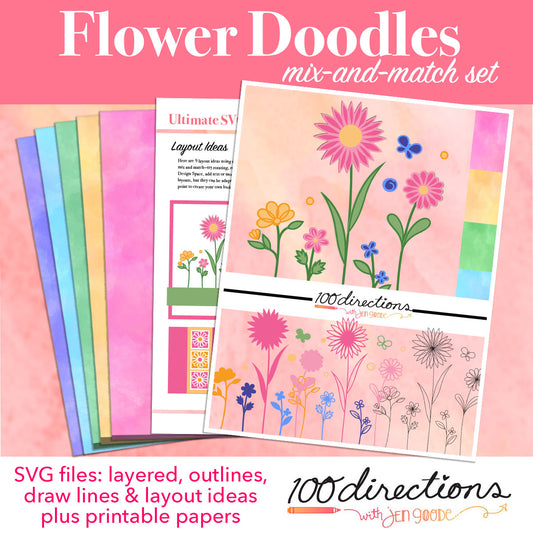 Mix & Match Flower Doodles Set