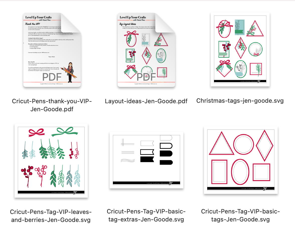 Holiday Gift Tag SVG Bundle