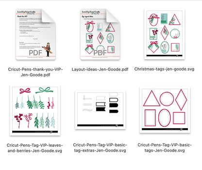 Holiday Gift Tag SVG Bundle