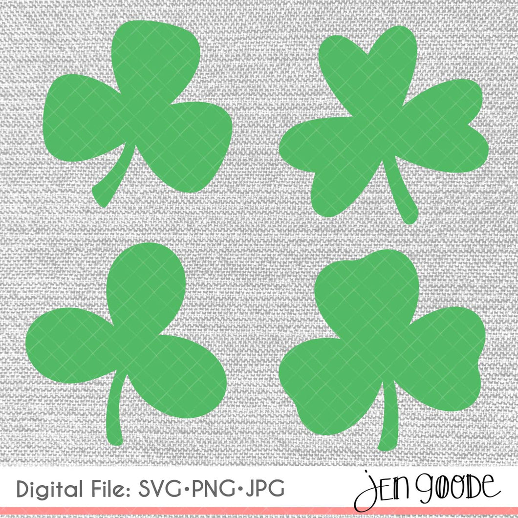 Shamrocks SVG, JPG & PNGs - 4 Image Set