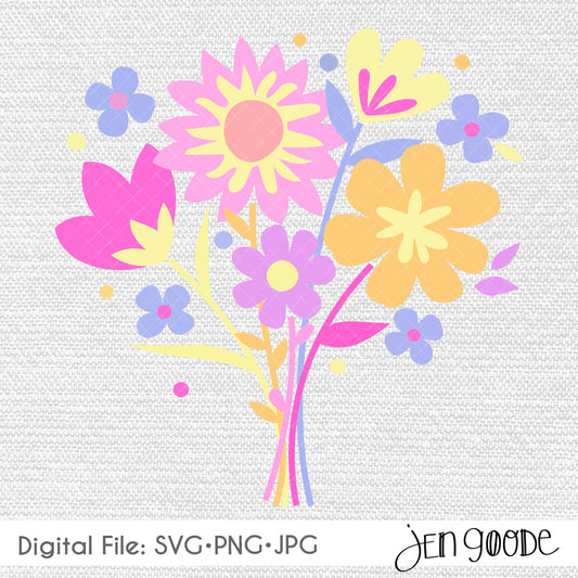 Flower Bouquet - single layer design