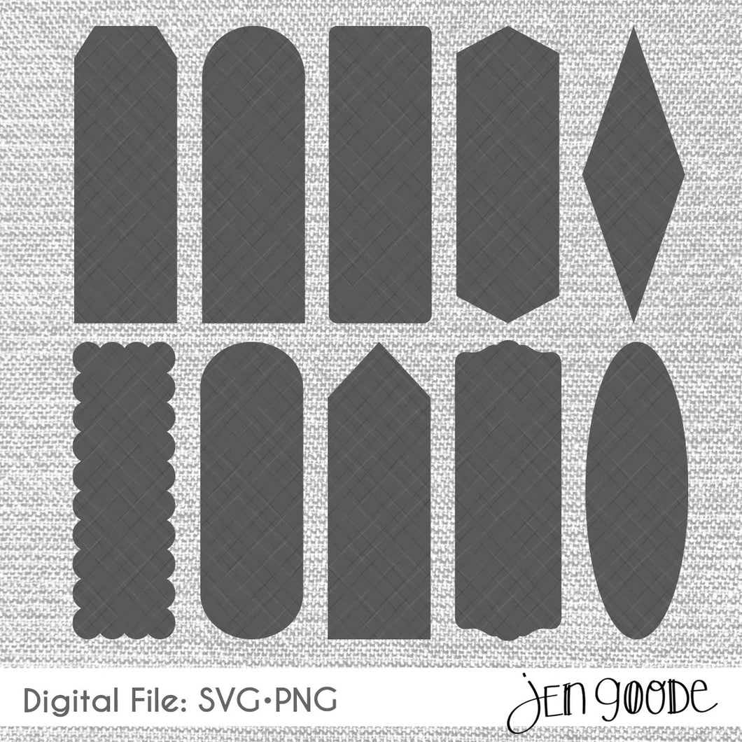 Bookmark templates SVG cut file