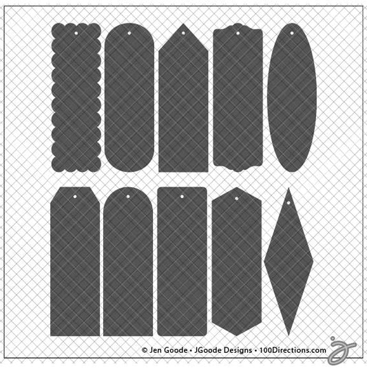 Bookmark templates SVG cut file
