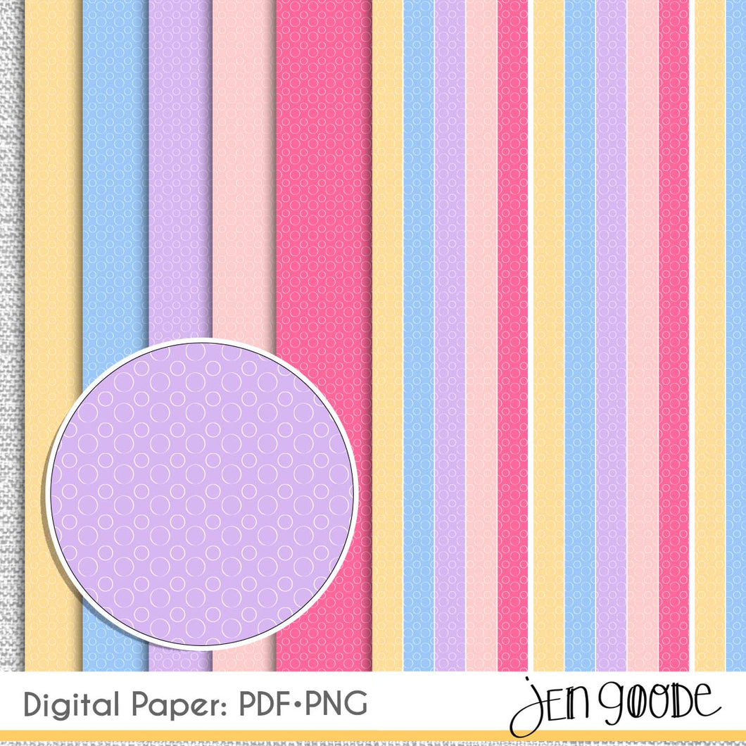 Spring Circles Printable Papers and Patterns