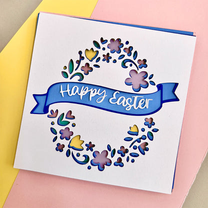 Floral Easter Egg - Dimensional Multi-layered SVG Cut File