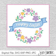Load image into Gallery viewer, Floral Easter Egg - Dimensional Multi-layered SVG Cut File
