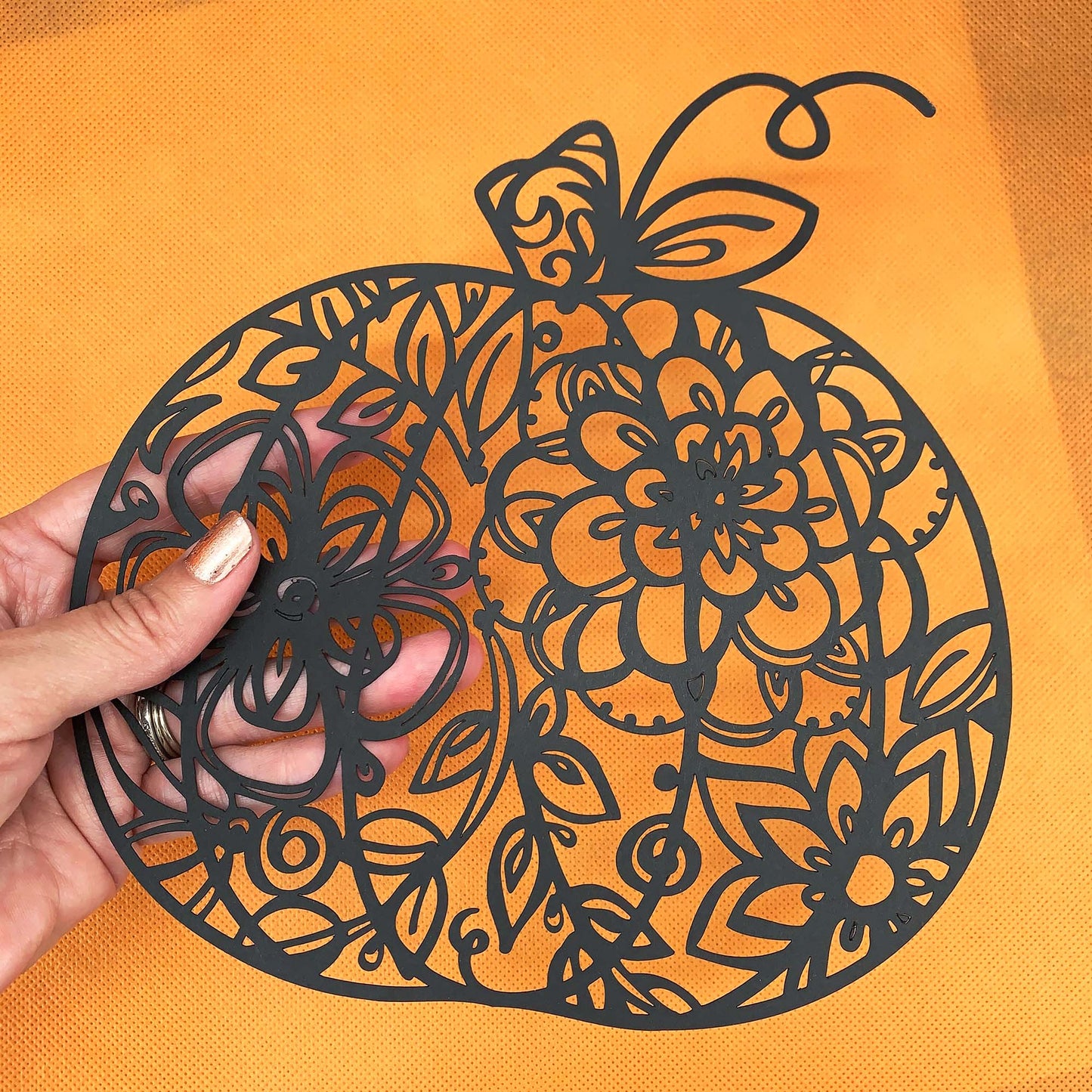 Fancy Floral Pumpkin Cut File Set