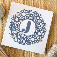 Load image into Gallery viewer, Floral Monogram Border SVG Cut File
