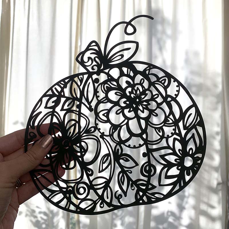 Fancy Floral Pumpkin Cut File Set