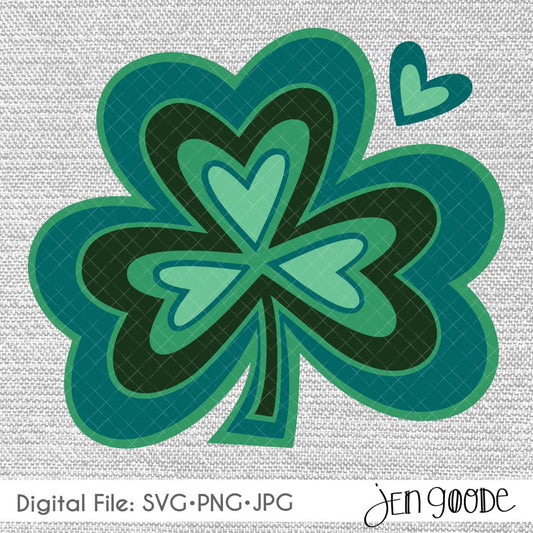 Multi-layered Shamrock SVG