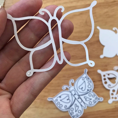 Multi-layered Butterfly Cut File with Draw Lines