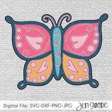 Load image into Gallery viewer, Multi-layered Butterfly Cut File with Draw Lines
